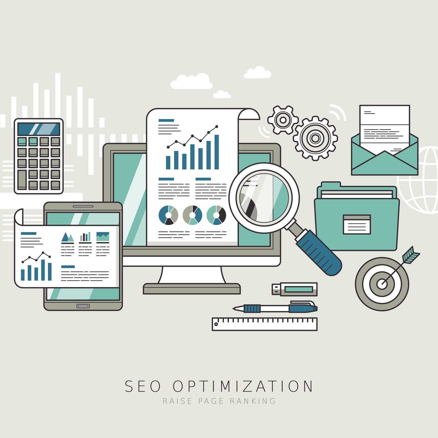 SEO optimization concept SEO optimization Professional Marketing software